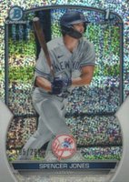 2023 Bowman Chrome Prospects #BCP139 Spencer Jones Speckle Refractor Baseball Card