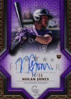 2023 Topps Five Star Autographs #FSANJ Nolan Jones Purple Baseball Card