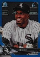 2018 Bowman Prospects Chrome #21 Luis Robert Blue Refractor Baseball Card