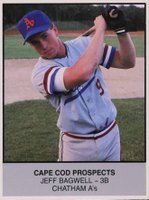 1988 Ballpark Cape Cod League Prospects #4 Jeff Bagwell Chatham A's Baseball Card