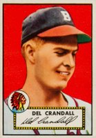 1952 Topps #162 Del Crandall Cream back Baseball Card