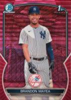 2023 Bowman Chrome Prospects #BCP188 Brandon Mayea Fuchsia/Pink Vapor Baseball Card