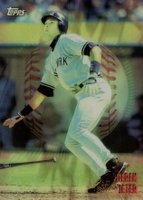 1998 Topps Mystery Finest #M8 Derek Jeter Borderless Refractor Baseball Card