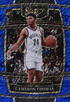 2021 Panini Select #21 Cameron Thomas Blue Shimmer Basketball Card