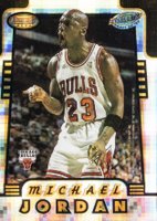 1996 Bowman's Best Honor Roll #HR2 Hakeem Olajuwon/Michael Jordan Refractor Basketball Card