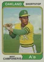 1974 Topps #155 Bert Campaneris Baseball Card