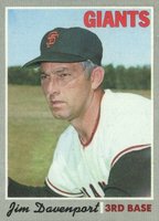 1970 Topps #378 Jim Davenport Baseball Card
