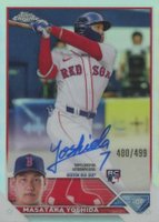 2023 Topps Chrome Rookie Autograph #RAMY Masataka Yoshida Refractor Baseball Card