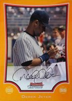 2009 Bowman Chrome #80 Derek Jeter Orange Refractor Baseball Card