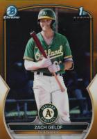 2023 Bowman Chrome Prospects #BCP1 Zack Gelof Gold Refractor Baseball Card