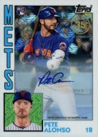 2019 Topps Silver Pack 1984 Chrome Promo Autographs #24 Pete Alonso Baseball Card