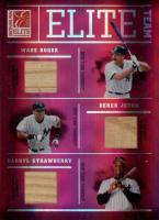 2004 Donruss Elite Elite Teams #ET-6 Darryl Strawberry/Derek Jeter/Wade Boggs Bats Baseball Card