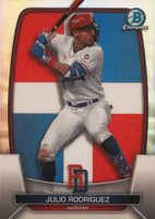 2023 Bowman Chrome World Baseball Classic Flag #WBC27 Julio Rodriguez Refractor Baseball Card