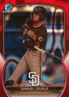 2023 Bowman Draft #BDC83 Samuel Zavala Chrome-Red Lava Baseball Card