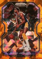 2020 Panini Prizm #219 Magic Johnson Orange Ice Basketball Card