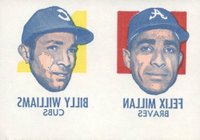 1971 Topps Tattoos Perforated Panel # Billy Williams/Felix Millan Baseball Card