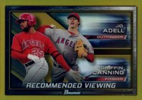 2017 Bowman Draft Recommended Viewing #RVLAA Griffin Canning/Jo Adell Gold Refractor Baseball Card