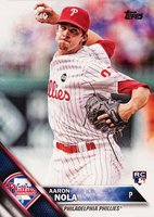 2016 Topps #133 Aaron Nola Pitching Baseball Card