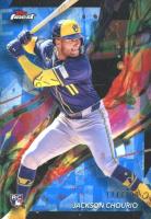 2024 Topps Finest #11 Jackson Chourio Blue Refractor Baseball Card