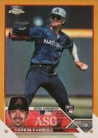 2023 Topps Chrome Update 2023 All-Star Game #34 Corbin Carroll Gold Refractor Baseball Card