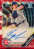 2019 Bowman Draft Chrome Draft Picks Autograph #CDARJ Ryan Jensen Red Wave Refractor Baseball Card