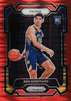 2023 Panini Prizm #172 Ben Sheppard Red Seismic Basketball Card