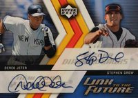 2005 Upper Deck Update Link to the Future Dual Signatures #LF-DJ Derek Jeter/Stephen Drew Baseball Card