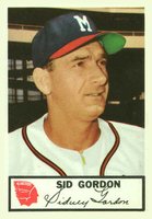 1953 Johnston Cookies Braves #23 Sid Gordon Baseball Card