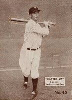 1934 Batter Up #45 Tony Lazzeri Baseball Card