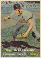 1957 Topps #382 Jim Brideweser Baseball Card