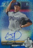 2017 Bowman Chrome Prospect Autograph #CP Chris Paddack Blue Mojo Baseball Card