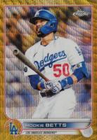 2022 Topps Chrome #100 Mookie Betts Gold Wave Refractor Baseball Card