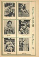 1947 Sports Exchange Baseball Miniatures-Hand Cut # Sheet #6 Panel-Green Baseball Card