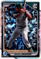 2024 Bowman Draft #BDC202 Reggie Jackson Retrofractor Baseball Card