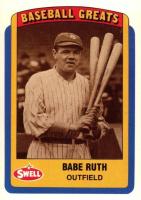 1990 Swell Baseball Greats #10 Babe Ruth Baseball Card