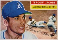 1956 Topps #151 Spook Jacobs Gray Back Baseball Card