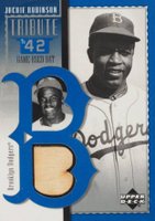 2001 Upper Deck Prospect Premieres Tribute to 42 #B Jackie Robinson Game Bat Baseball Card
