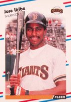 1988 Fleer #99 Jose Uribe Baseball Card