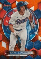 2023 Bowman's Best Top Prospects #TP30 Wyatt Langford Orange Refractor Baseball Card