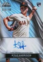 2024 Topps Chrome Black Autographs #KHAR Kyle Harrison Refractor Baseball Card