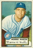 1952 Topps #131 Morrie Martin Cream back Baseball Card