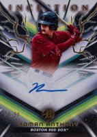2023 Bowman Inception Autographs #BPARAY Roman Anthony Gold Foil Electricity Baseball Card