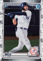 2020 Bowman Draft #BD56 Austin Wells Chrome Baseball Card
