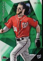 2015 Finest #42 Bryce Harper Green Refractor Baseball Card
