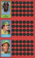 1981 Topps Scratch-Offs # Al Oliver/Dave Revering/Rickey Henderson Baseball Card