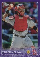 2015 Topps Chrome #25 Yadier Molina Purple Refractor Baseball Card
