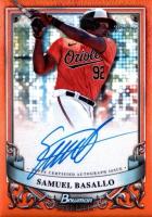 2024 Bowman Sterling Prospect Autographs #PASB Samuel Basallo Orange Refractor Baseball Card