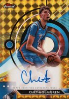 2023 Topps Finest Finest Autographs #CH Chet Holmgren Gold Geometric Basketball Card