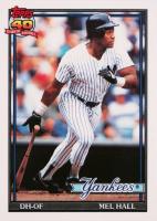 1991 Topps Tiffany #738 Mel Hall Baseball Card