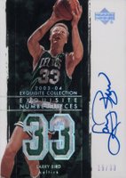 2003 UD Exquisite Collection Number Piece Autographs #NP-LB Larry Bird Basketball Card